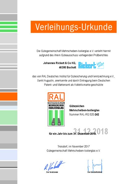 Vorschau: RAL Gütezeichen Mehrscheiben-Isolierglas
